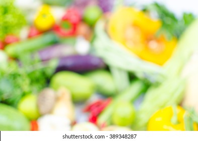 Many Kinds Of Vegetable, Blur Style For Background