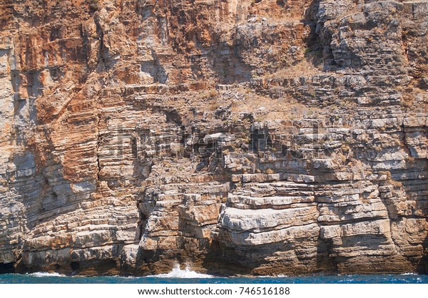 Many Layers Sedimentary Rocks Rock Stock Photo Edit Now 746516188