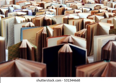 Many Old Books In A Row