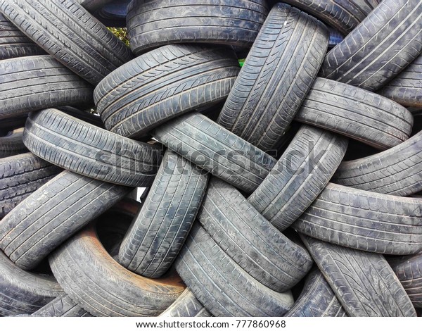 Many people use\
a car for this a lot of tire were used and replace by new once, the\
old once wait for recycle.