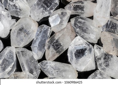 Many Pieces Of Beautiful Clear Quartz Crystal