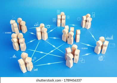 Many Related Teams In The Company Do The Work In Cooperation. Coordination And Knowledge Sharing. Business Model Of Autonomous Groups Without Middle Managers. Self-organization Structure Innovation