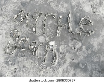 So many shells and shell fragments to be found on Myrtle Beach that I took a moment and spelled out its name. South Carolina 2026
