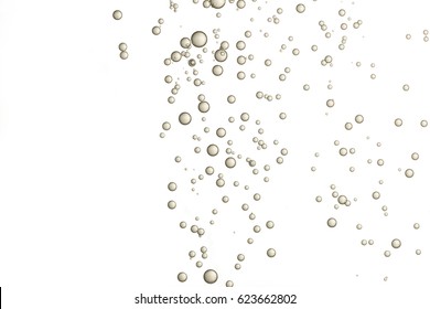 Many Small Bubbles Is Isolated Over A White Background.