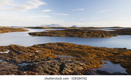 Many Small Islands At Low Tide In Vega Archipelago, Norway. 