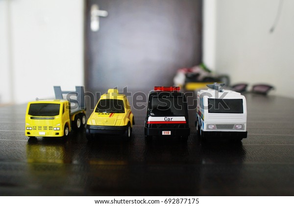 Many Small Toy Cars Lined On Stock Photo Edit Now