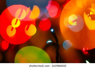 many sparks macro photo bokeh background Christmas and New Year