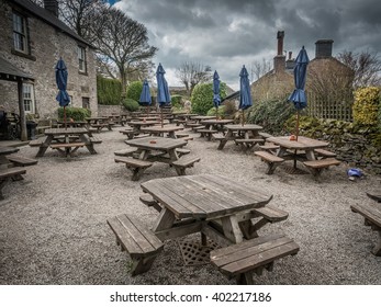 Many Tables In A Pub Beer Garden