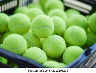 Many Tennis Balls In A Basket