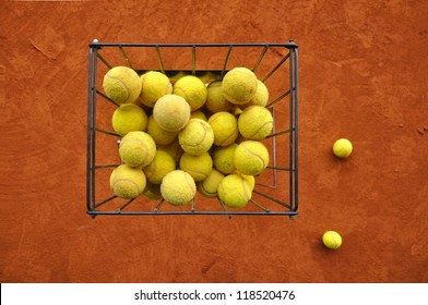 Many Tennis Balls On Court