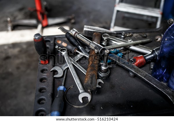many tools in car repair\
service