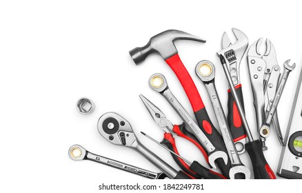 Many Tools On White Background