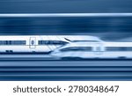 Many trains going back and forth - High-speed train of China railway from Luoyang in Beijing, China