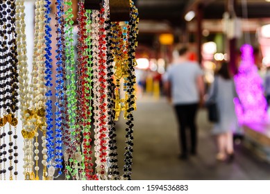 Many Various Necklaces Are For Sale At The Queen Victoria Market In Melbourne, Australia During Christmas