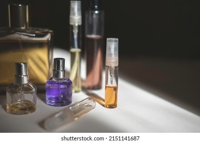 Many Various Type Of Luxury  Niche Fragrances Bottles, Full And Travel Version