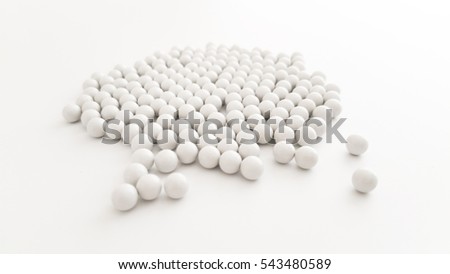 many white balls used for an airgun