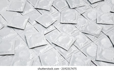 Many White Packages Unopened Condoms Background Stock Photo 2192317475 ...