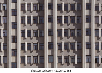 Many Windows Of The House As A Background, Texture, Pattern.