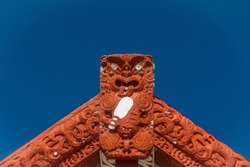 Maori Carving At Te Whakarewarewa Thermal Reserve & Maori Cultural Area, Rotorua, New Zealand, North Island

