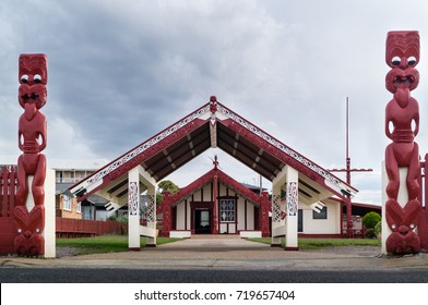 Maori Marae - Meeting Ground In A Maori Village