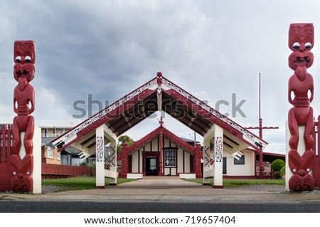 Maori Marae - Meeting ground in a Maori Village