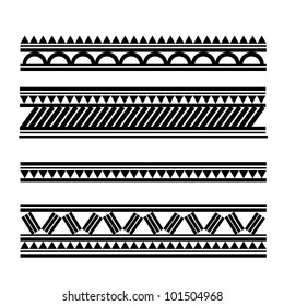 Maori Polynesian Tattoo Bracelet Tribal Sleeve Stock Vector (Royalty ...