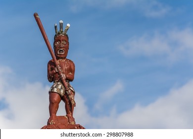 A Maori Statue In Nz