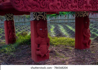 Maori Wharenui At Hamilton Gardens