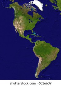 Map of the American continent