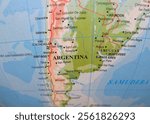 Map of Argentina and other South American or Latin American countries.