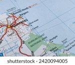 Map of Bundaberg in Queensland, Australia