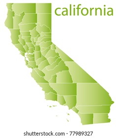 Map Of California State, Usa