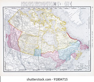 a map of canada from spoffords atlas of the world printed in the united states