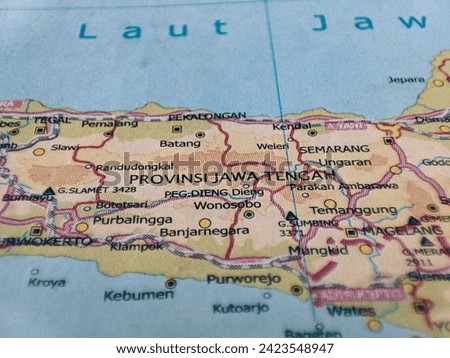 Map of Central Java Province, Indonesia