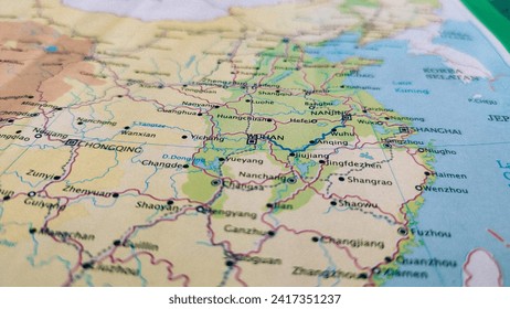Map of China along with important cities in it, map of the territory of the People's Republic of China