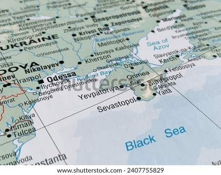 Map of Crimea, world tourism, travel destination