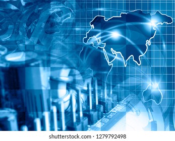 Map and electronic device - abstract computer background.