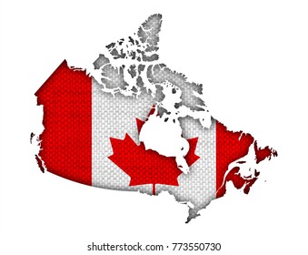 Map Flag Canada On Old Linen Stock Photo 773550730 | Shutterstock