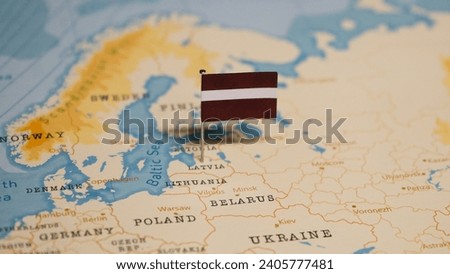 The Map and Flag of Liechtenstein.