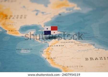 The Map and Flag of Panama.