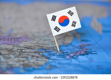 Map Flag South Korea Stock Photo 1392528878 | Shutterstock