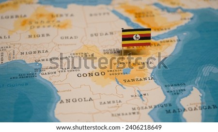 The Map and Flag of Ukraine.