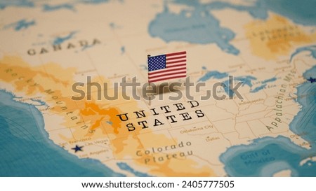 The Map and Flag of Uruguay.