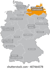 map of german federal states in english mecklenburg vorpommern