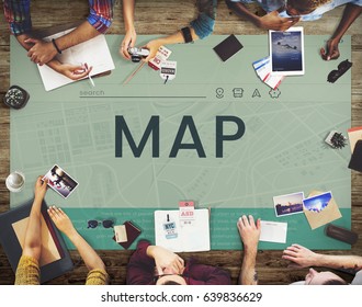 Map GPS Direction Navigation Route Travel