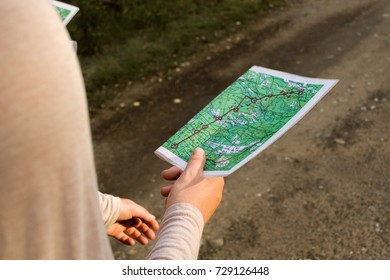 map in hand