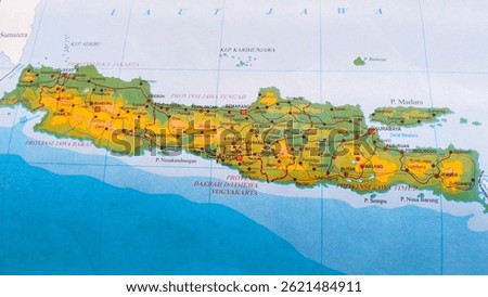 map of java island indonesia with cities.