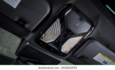 Map light inside of a car