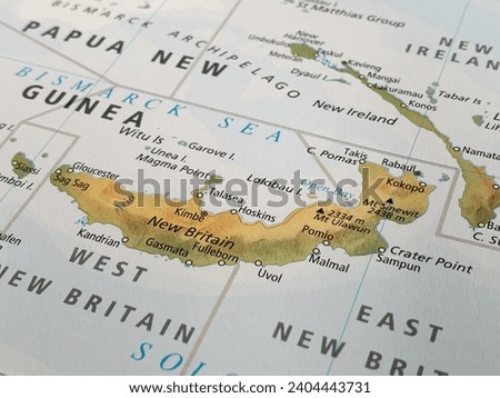 Map of New Britain, world tourism, travel destination