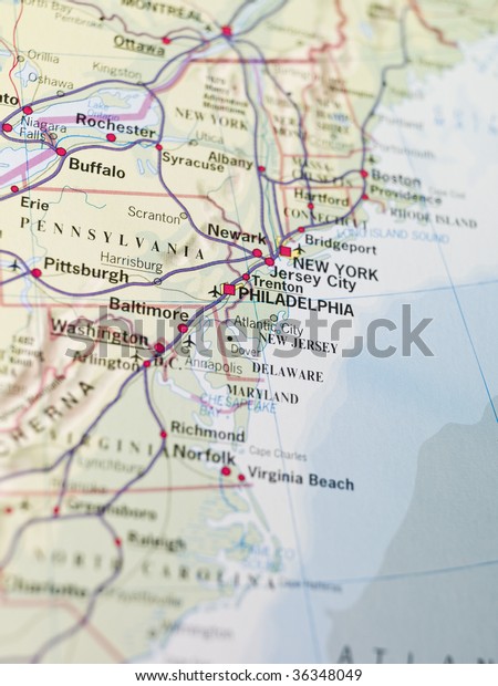 Map New York Stock Photo (Edit Now) 36348049